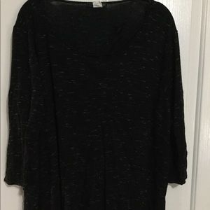 Flowy black 3/4 sleeve tee, BOGO if bundle